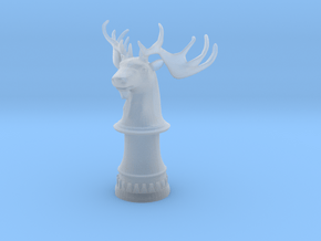 Wild Elk Knight (Round Base) in Clear Ultra Fine Detail Plastic