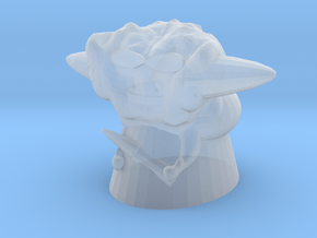 Cool Yoda in Clear Ultra Fine Detail Plastic