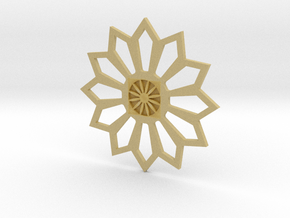 Moroccan Flower Pendant in Tan Fine Detail Plastic