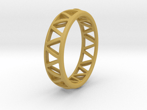 Truss Ring 2 Size 10 in Tan Fine Detail Plastic