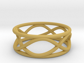 Infinity Ring- Size 6 in Tan Fine Detail Plastic