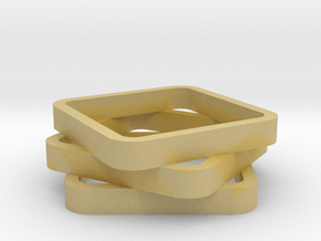 Stacked And Staggered Ring - US Size 08 in Tan Fine Detail Plastic