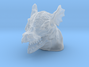Dragon Bust - Reduced Material Version in Clear Ultra Fine Detail Plastic