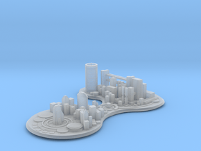 Futuristic city concept in Clear Ultra Fine Detail Plastic