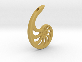 Nautilus Spiral: 6cm in Tan Fine Detail Plastic