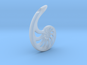 Nautilus Spiral: 6cm in Clear Ultra Fine Detail Plastic