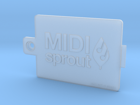 MIDI Sprout Battery Door 002a in Clear Ultra Fine Detail Plastic
