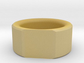 Flat-Faced Ring in Tan Fine Detail Plastic