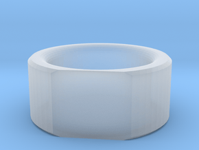 Flat-Faced Ring in Clear Ultra Fine Detail Plastic