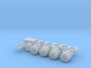 Mack MR Chassis, tires, spacers, axles in Clear Ultra Fine Detail Plastic