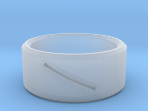 Round Ring with Slit in Clear Ultra Fine Detail Plastic