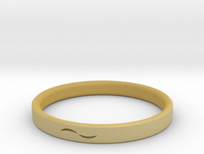 Bracelet with Asymmetrical Design in Tan Fine Detail Plastic