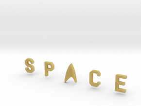Space Bar Lettering in Tan Fine Detail Plastic