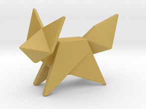Origami Fox in Tan Fine Detail Plastic