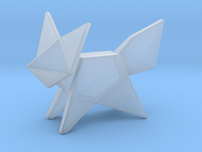 Origami Fox in Clear Ultra Fine Detail Plastic