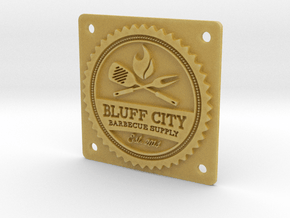 Bluff City 2" Badge in Tan Fine Detail Plastic