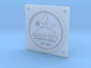 Bluff City 2" Badge in Clear Ultra Fine Detail Plastic