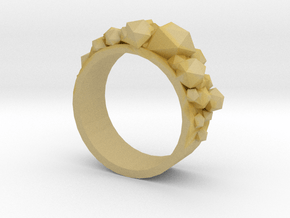 Shard Ring in Tan Fine Detail Plastic
