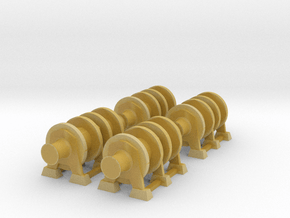 1/96 Scale Winches for Merchant Ship in Tan Fine Detail Plastic