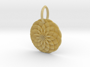  Sacred geometry Pendant  in Tan Fine Detail Plastic