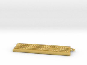 Keybord Keychain in Tan Fine Detail Plastic