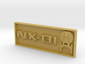 NX-01 2" x .75" Badge. in Tan Fine Detail Plastic
