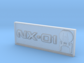 NX-01 2" x .75" Badge. in Clear Ultra Fine Detail Plastic