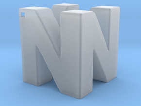 N64 Logo Pendant - Hollow in Clear Ultra Fine Detail Plastic