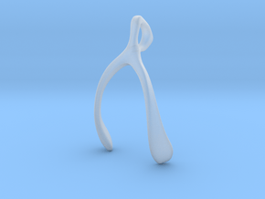 Whishbone pendant in Clear Ultra Fine Detail Plastic