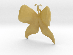 Butterfly (low poly) pendant in Tan Fine Detail Plastic
