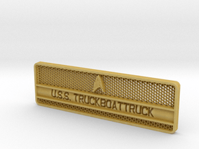 TruckBoatTruck Badge in Tan Fine Detail Plastic