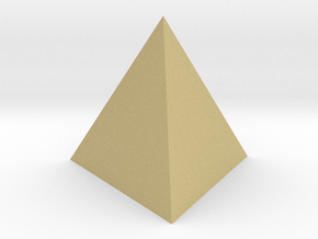 Tetrahedron (small) in Tan Fine Detail Plastic