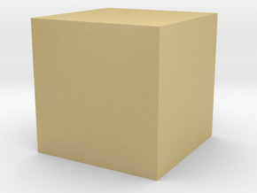 Cube (small) in Tan Fine Detail Plastic