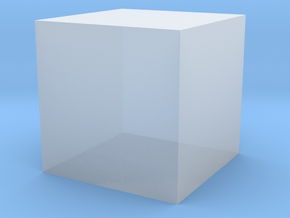Cube (small) in Clear Ultra Fine Detail Plastic