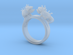 Twin Chameleon Ring in Clear Ultra Fine Detail Plastic