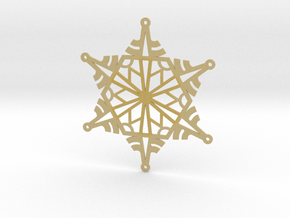 Arcs Snowflake - Flat in Tan Fine Detail Plastic