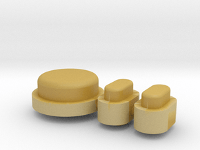 Buttons - Complete Set - Plastics in Tan Fine Detail Plastic