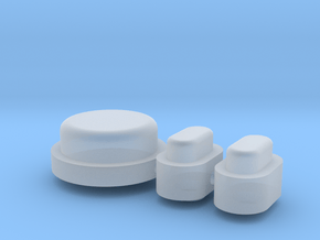 Buttons - Complete Set - Plastics in Clear Ultra Fine Detail Plastic