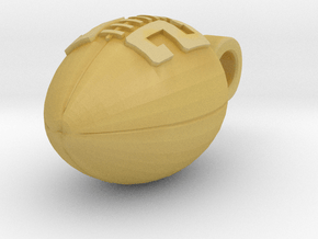 Pendant Football#52  in Tan Fine Detail Plastic