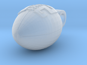 Pendant Football#52  in Clear Ultra Fine Detail Plastic