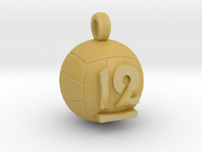  Volleyball Pendant  #12  in Tan Fine Detail Plastic