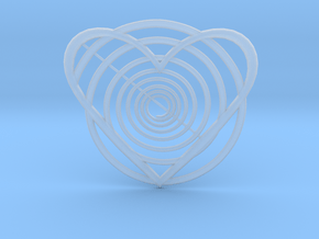 Hypnotic Heart Pendant in Clear Ultra Fine Detail Plastic
