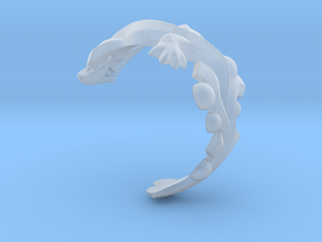 Diplocaulus Ring -Small- (Free-size) in Clear Ultra Fine Detail Plastic