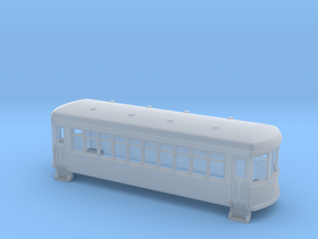 HO Gauge  short trolley car in Clear Ultra Fine Detail Plastic