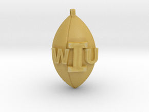 WIU Football Charm in Tan Fine Detail Plastic