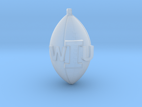 WIU Football Charm in Clear Ultra Fine Detail Plastic