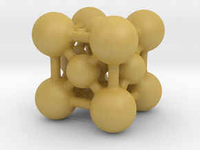 Perovskite (ABO3) Crystal Structure (2cm) in Tan Fine Detail Plastic