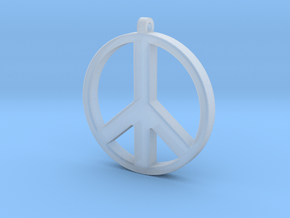 Peace Pendant in Clear Ultra Fine Detail Plastic