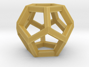 Dodecahedron Small in Tan Fine Detail Plastic