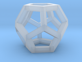 Dodecahedron Small in Clear Ultra Fine Detail Plastic